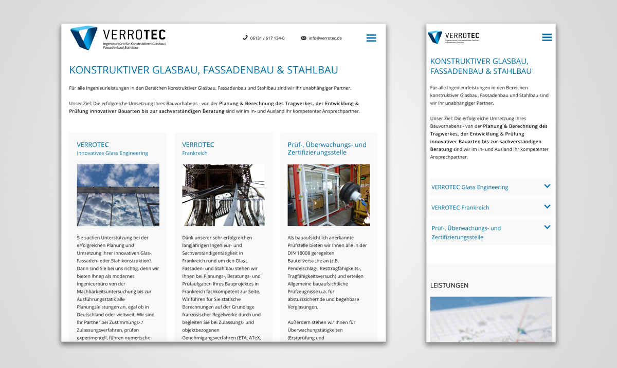 responsive design Akkordeon