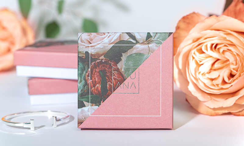 Packaging für ein Schmuck-Label