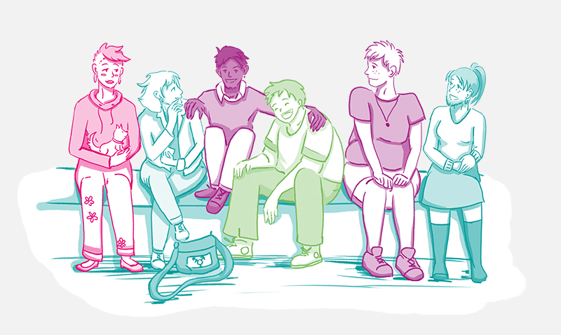 Illustrationen für die Website des Paritätischen Gesamtverbands